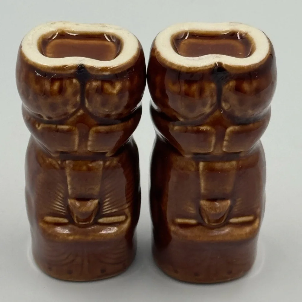Pair of Maori Tiki Mug Shot Glasses